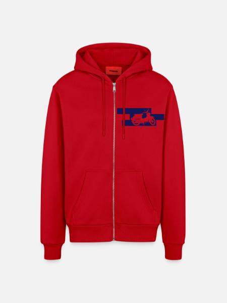 Schwalbe KR50 - Organic Relaxed Kapuzenjacke Made in EU - Rot