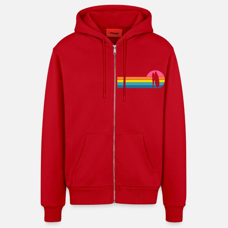 Surfeuse Surfeuse - Veste à capuche bio décontractée fabriquée en UE - rouge