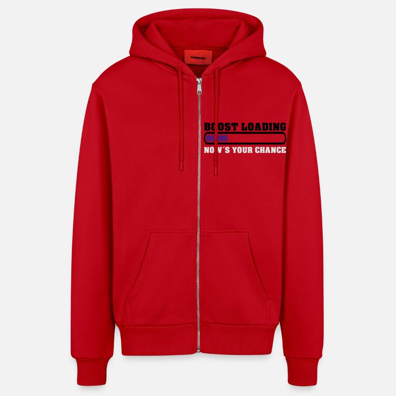 Boost Loading Nows Your Chance - Organic Relaxed Kapuzenjacke Made in EU - Rot