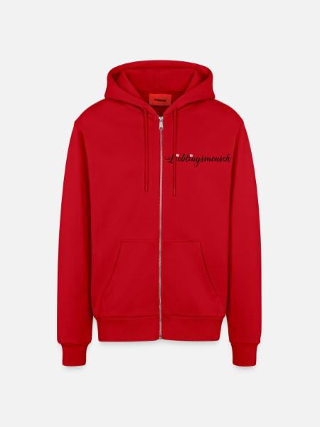 Lieblingsmensch - Organic Relaxed Kapuzenjacke Made in EU - Rot