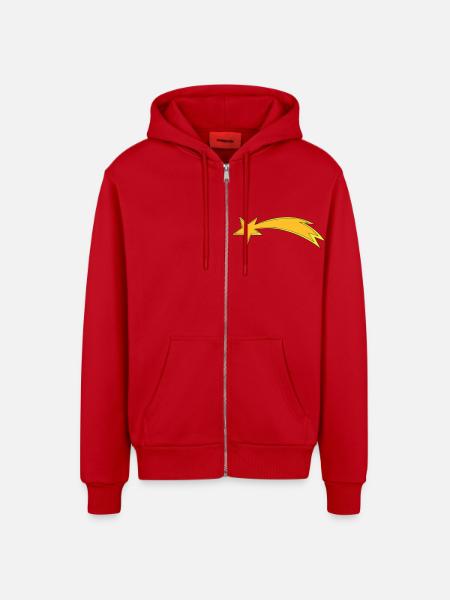 christmas star - Organic Relaxed Kapuzenjacke Made in EU - Rot