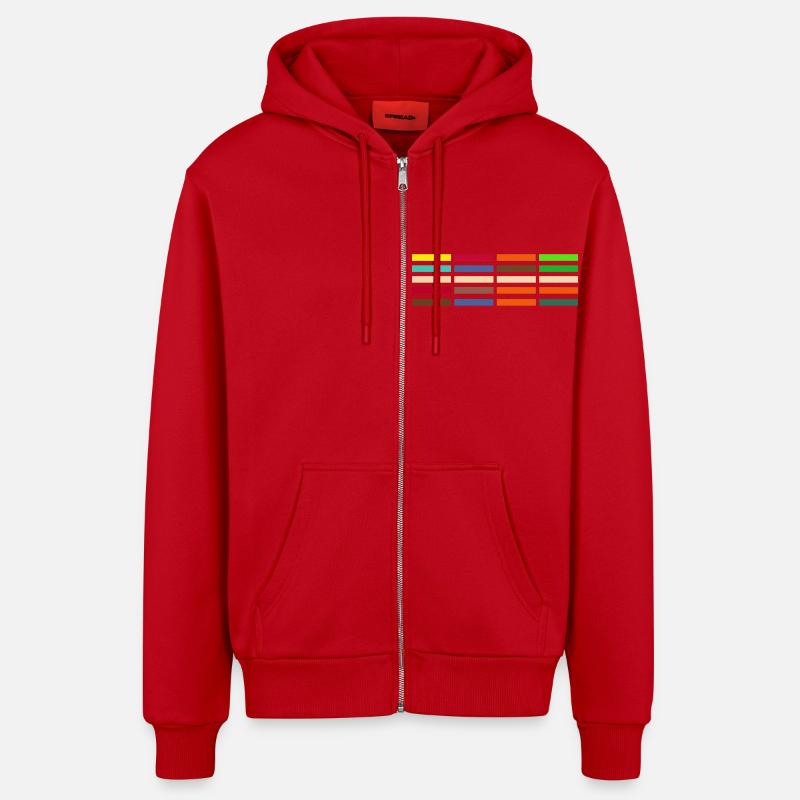 Farbcode Southpark - Organic Relaxed Kapuzenjacke Made in EU - Rot