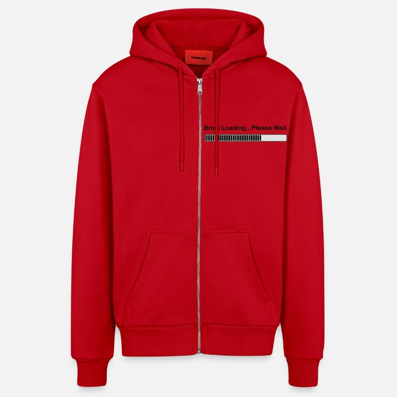 brainloading - Organic Relaxed Kapuzenjacke Made in EU - Rot
