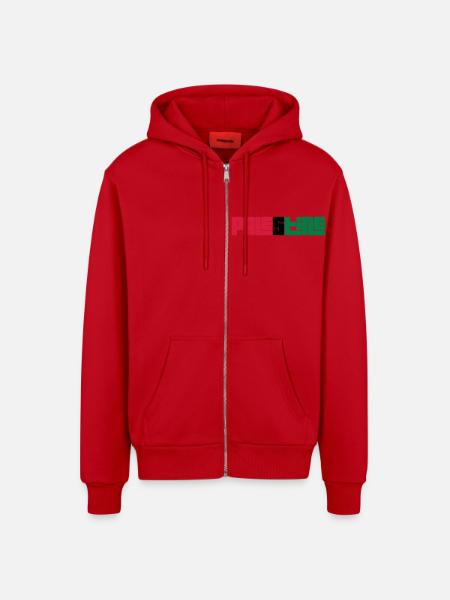 Palestine - Organic Relaxed Kapuzenjacke Made in EU - Rot