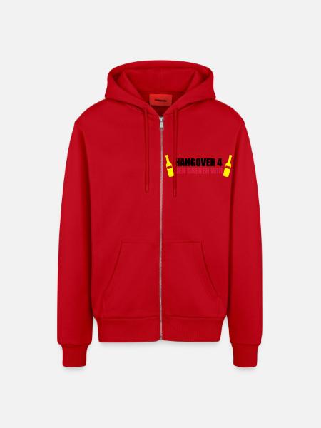 hangover4 - Organic Relaxed Kapuzenjacke Made in EU - Rot