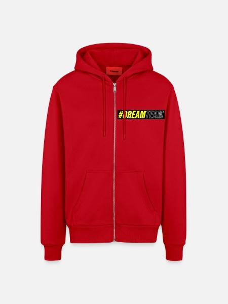 dream team - Organic Relaxed Kapuzenjacke Made in EU - Rot