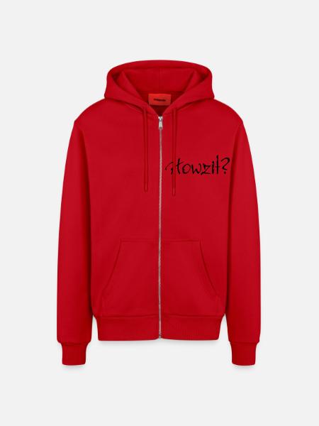 Howzit? - Organic Relaxed Kapuzenjacke Made in EU - Rot