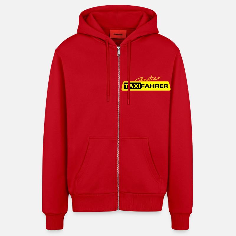 Bester Taxifahrer 1 - Organic Relaxed Kapuzenjacke Made in EU - Rot