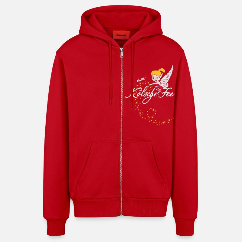 Kölsche Fee - Organic Relaxed Kapuzenjacke Made in EU - Rot