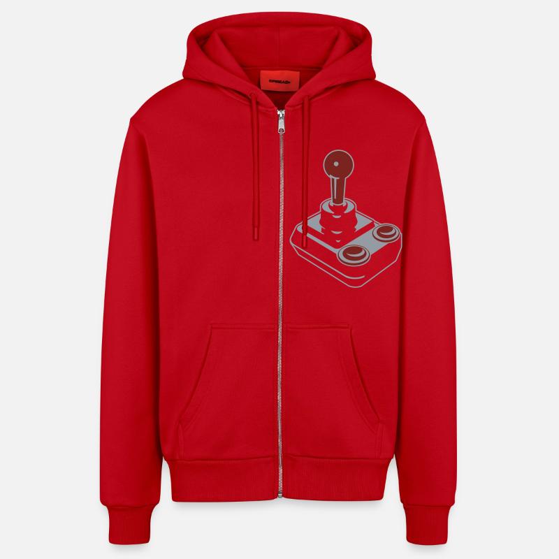 Joystick (b 2a) - Veste à capuche bio décontractée fabriquée en UE - rouge