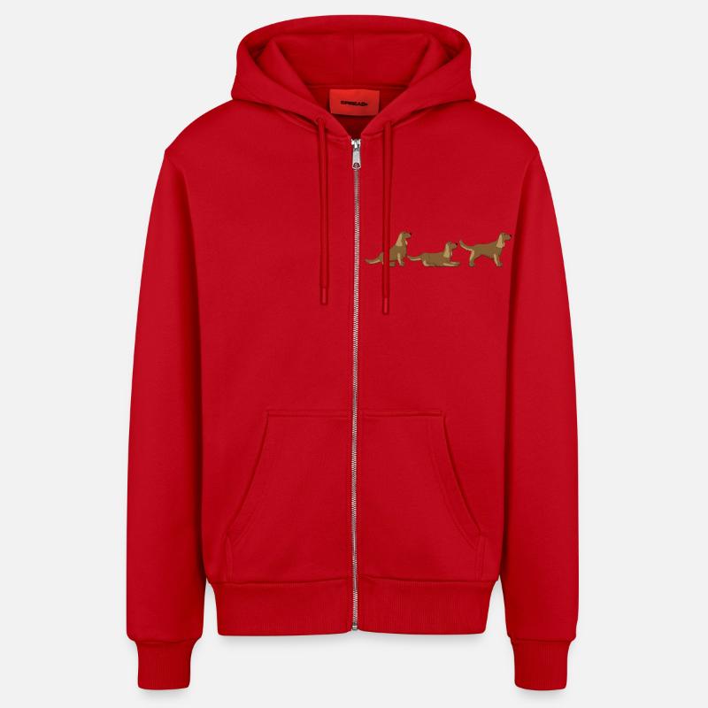 place get Cocker Spaniel - Organic Relaxed Hooded Jacket Made in EU - red