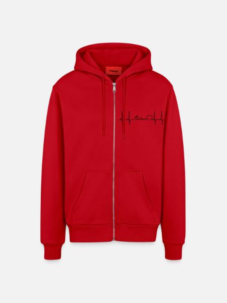 Ostsee - Organic Relaxed Kapuzenjacke Made in EU - Rot