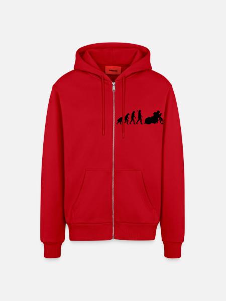 Speedway - Organic Relaxed Kapuzenjacke Made in EU - Rot