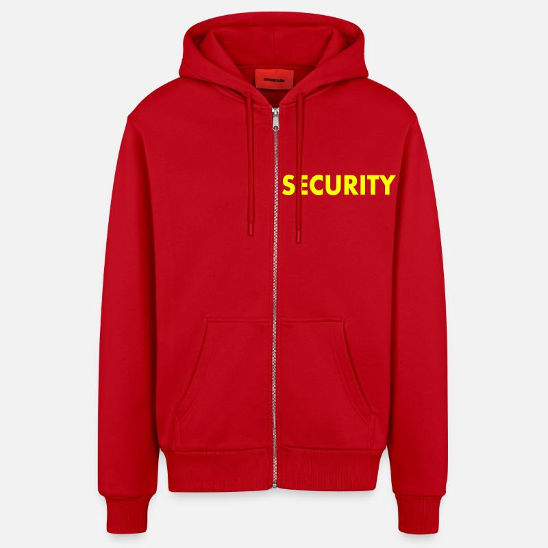 Security - Veste à capuche bio décontractée fabriquée en UE - rouge