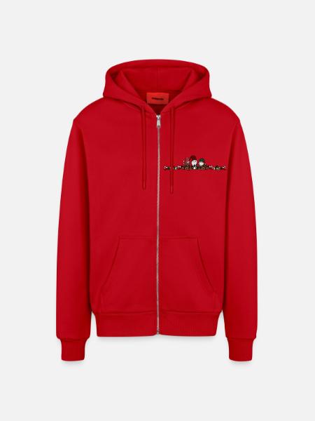 Wichtel - Organic Relaxed Kapuzenjacke Made in EU - Rot