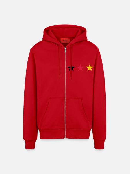 foot - Veste à capuche bio décontractée fabriquée en UE - rouge