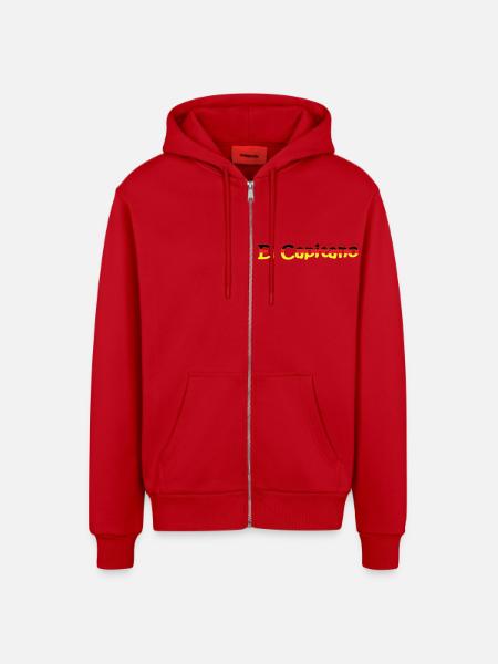 Fußball, el capitano - Organic Relaxed Kapuzenjacke Made in EU - Rot