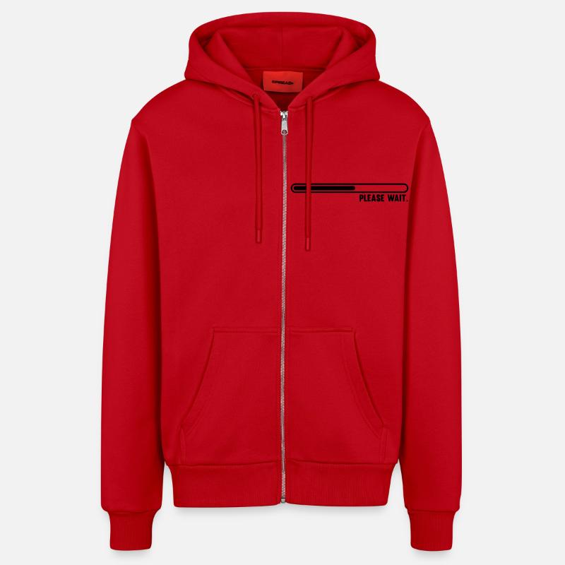 _loading_f1 - Veste à capuche bio décontractée fabriquée en UE - rouge
