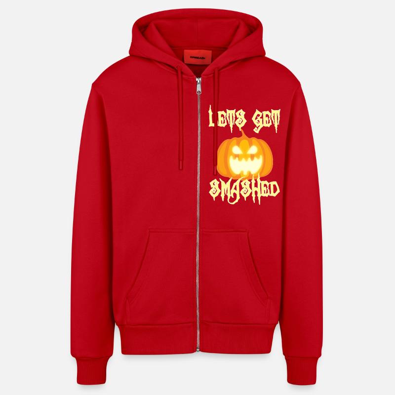 Halloween: Let 's Get Smashed - Veste à capuche bio décontractée fabriquée en UE - rouge