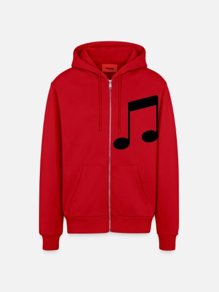 note_icon - Organic Relaxed Hooded Jacket Made in EU - red