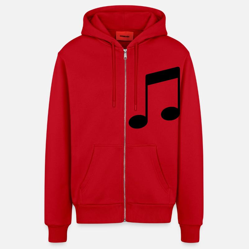 note_icon - Organic Relaxed Hooded Jacket Made in EU - red