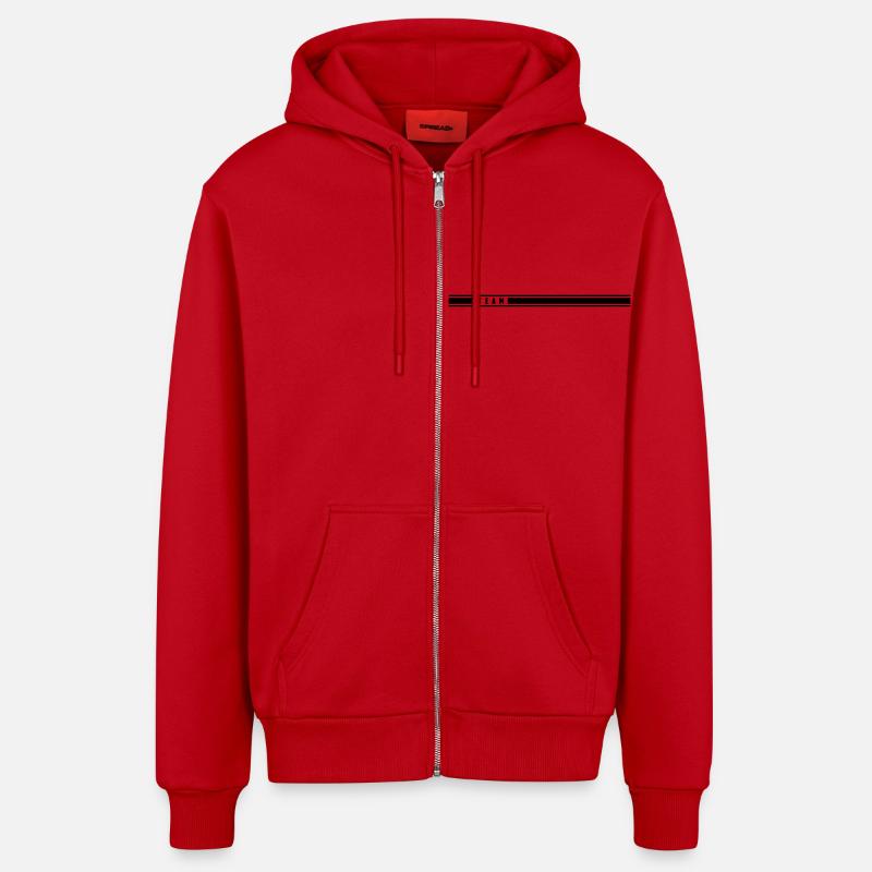 Team - Veste à capuche bio décontractée fabriquée en UE - rouge