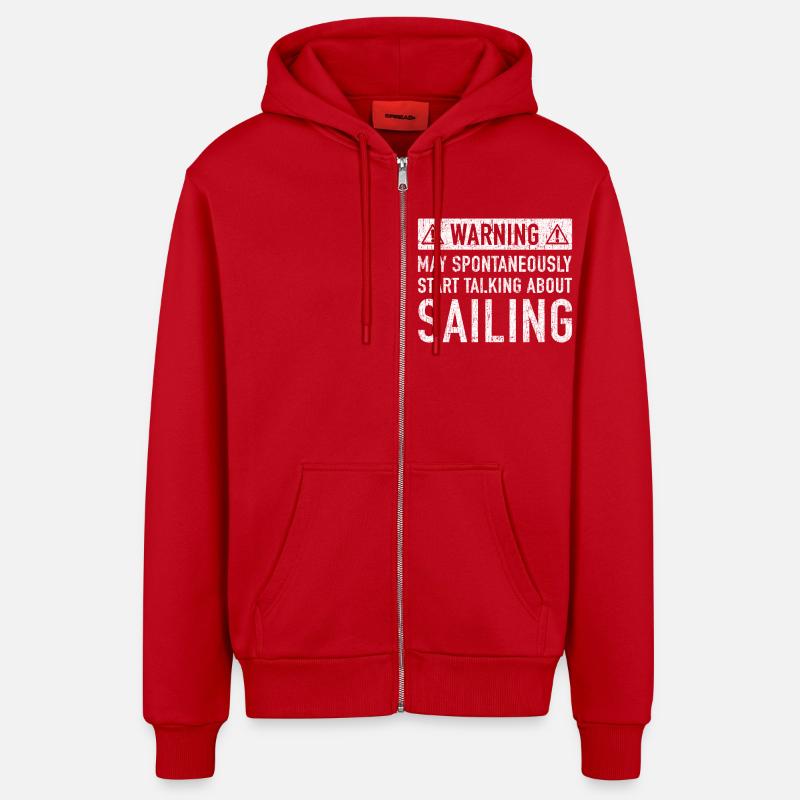 Fun Sail Cadeau: Commander ici - Veste à capuche bio décontractée fabriquée en UE - rouge