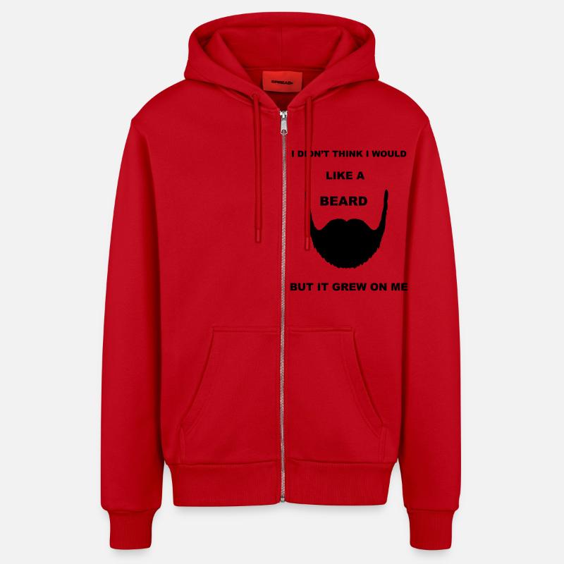 Beard - Veste à capuche bio décontractée fabriquée en UE - rouge