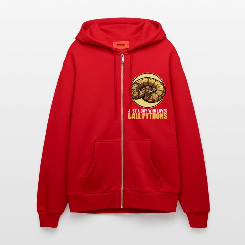 Ball Python Roi Python Roi Python Veste à capuche bio décontractée fabriquée en UE
