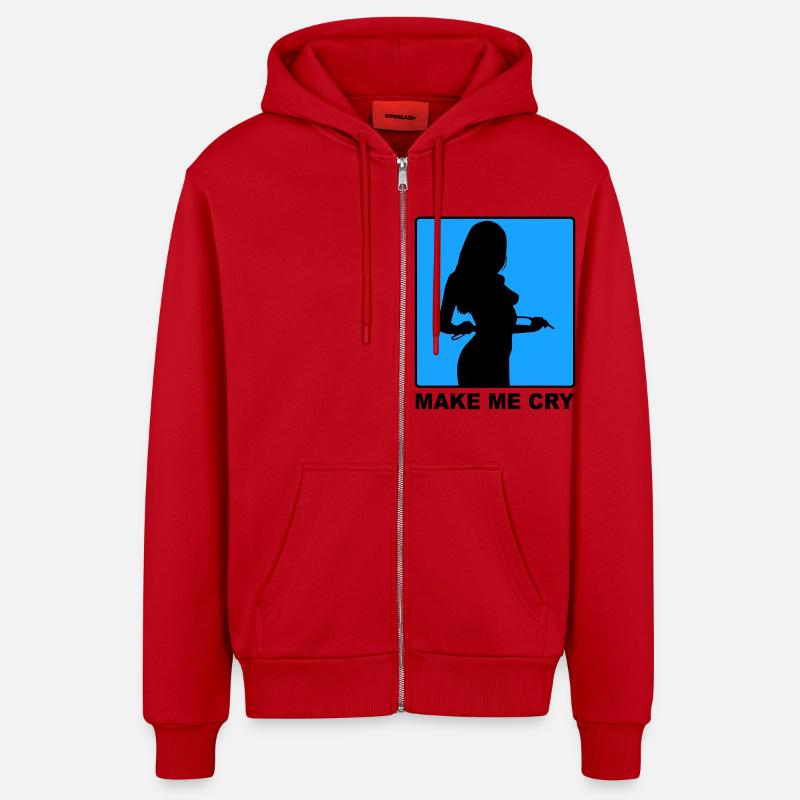 Make Me Cry - Organic Relaxed Kapuzenjacke Made in EU - Rot