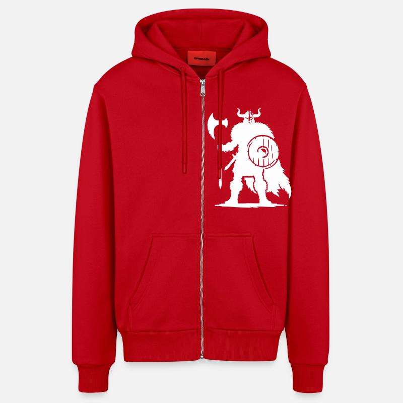 wikinger warrior - Organic Relaxed Kapuzenjacke Made in EU - Rot