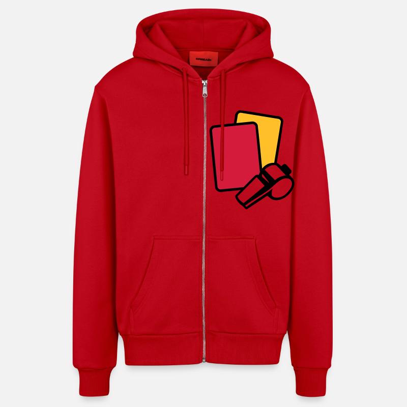 Arbitre - Veste à capuche bio décontractée fabriquée en UE - rouge