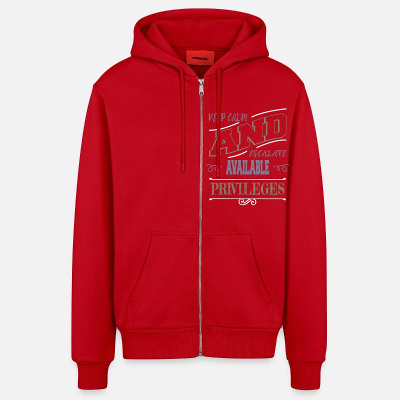 anonymous expect us gift idea - Organic Relaxed Kapuzenjacke Made in EU - Rot