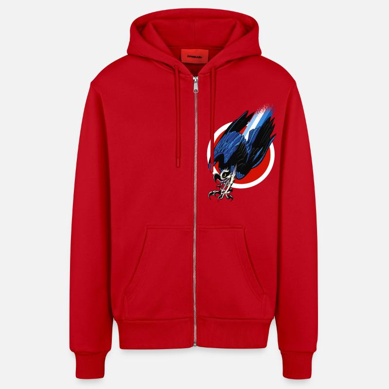 Osprey Turbo Hawk - Veste à capuche bio décontractée fabriquée en UE - rouge