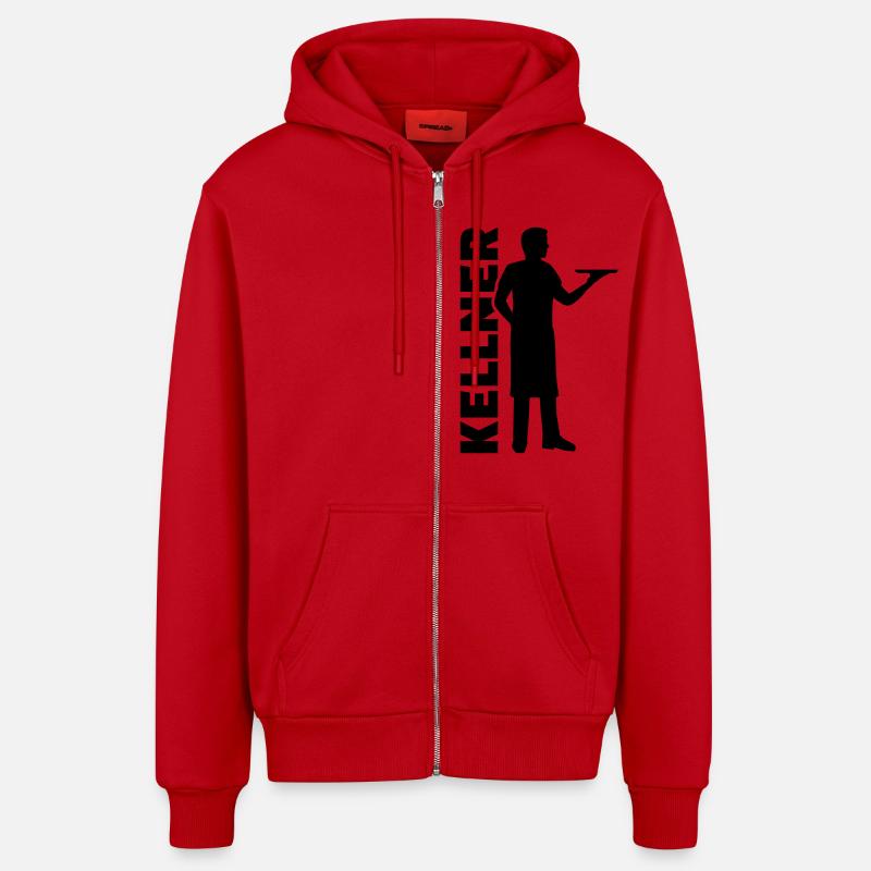 Kellner - Organic Relaxed Kapuzenjacke Made in EU - Rot