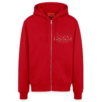 spread kindness like confetti - Organic Relaxed Kapuzenjacke Made in EU - Rot - Vorne