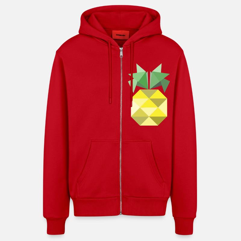 C'est un ananas! - Veste à capuche bio décontractée fabriquée en UE - rouge