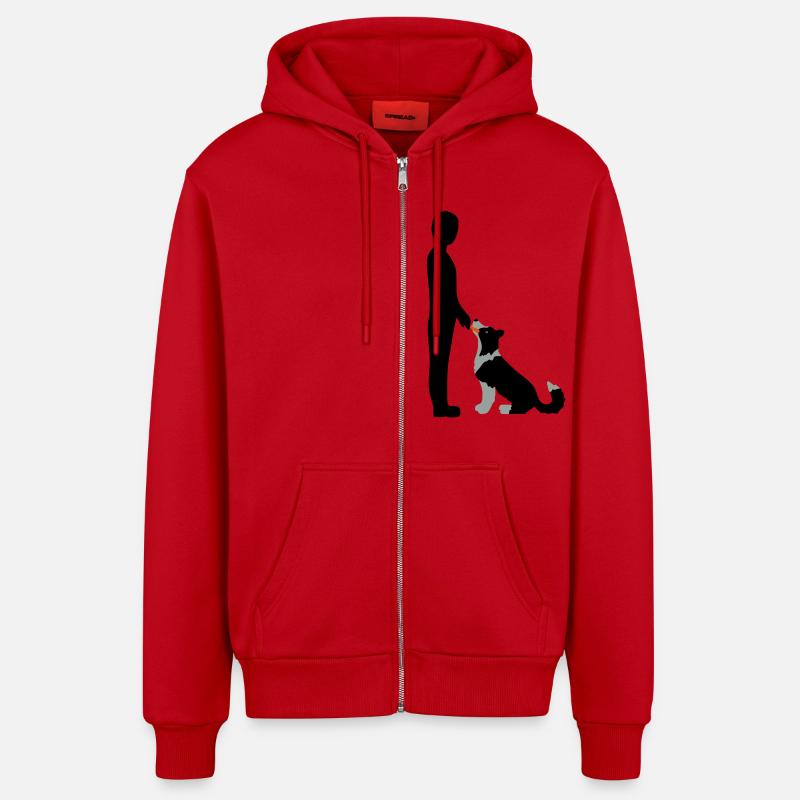 Obedience 3 - Veste à capuche bio décontractée fabriquée en UE - rouge