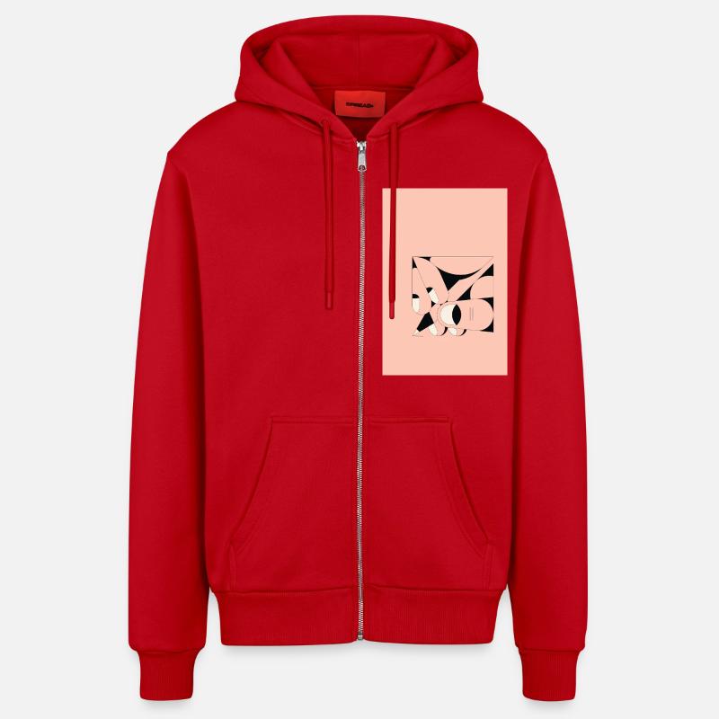 Le stylo - Veste à capuche bio décontractée fabriquée en UE - rouge
