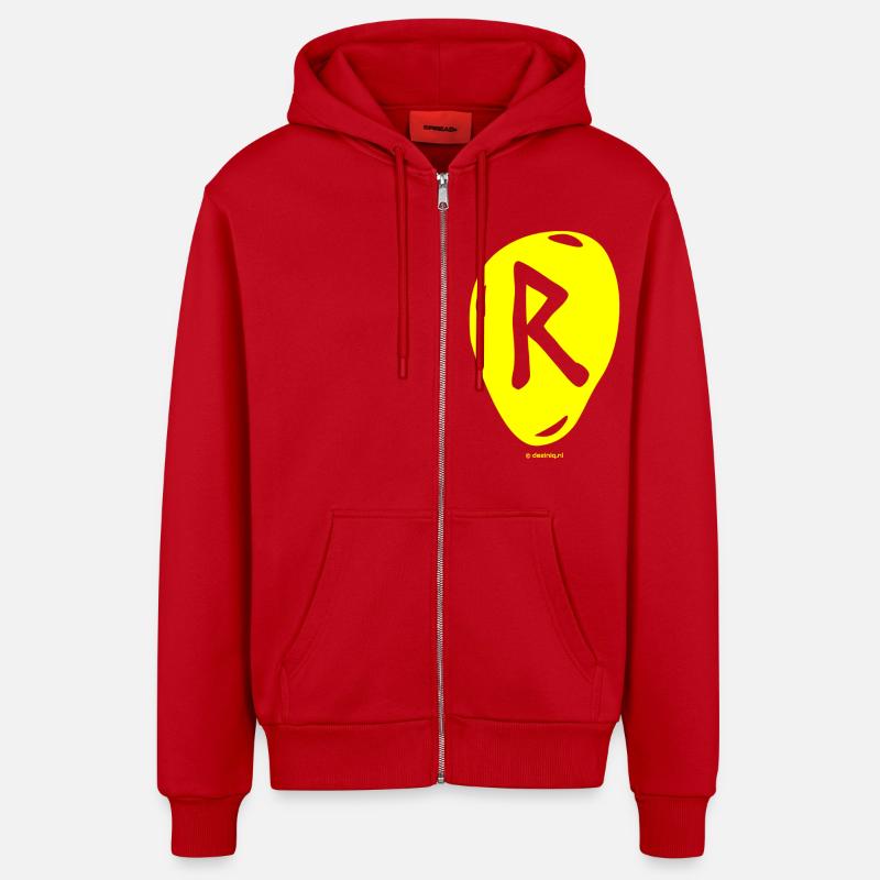 Raidho - Veste à capuche bio décontractée fabriquée en UE - rouge