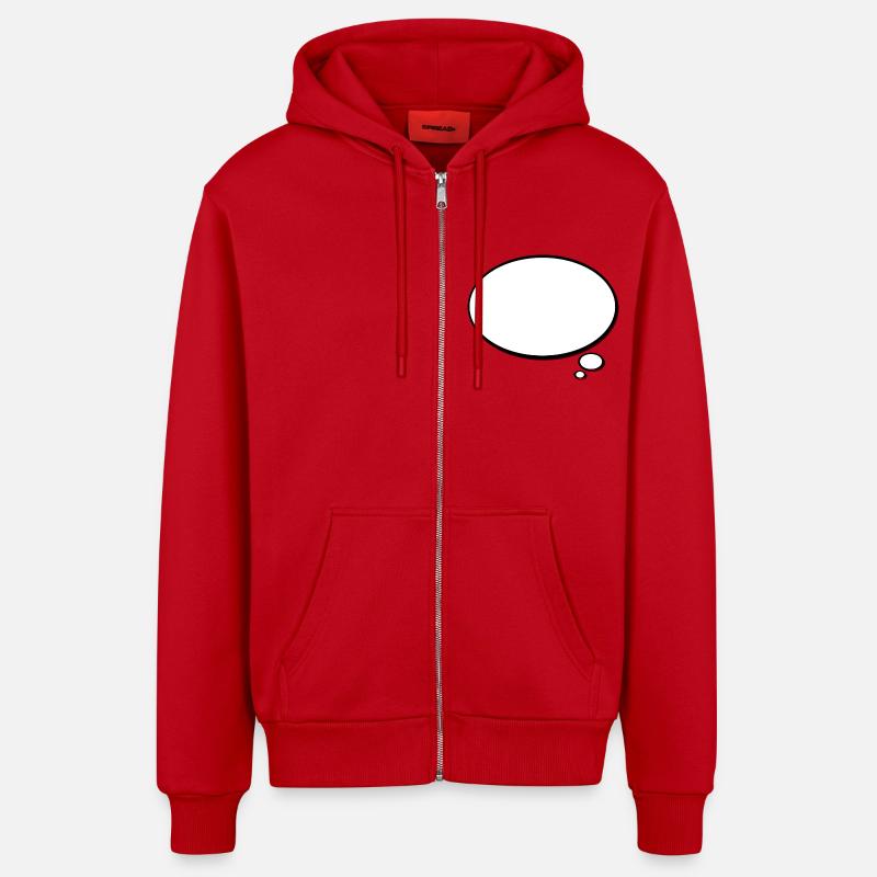 sprechblase - Organic Relaxed Kapuzenjacke Made in EU - Rot