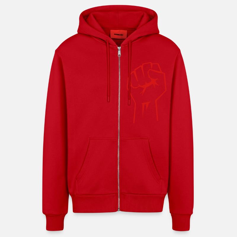 Faust 3 - Organic Relaxed Kapuzenjacke Made in EU - Rot