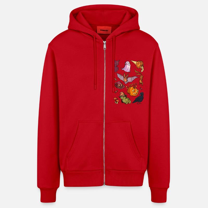 Süßes oder Saures - Organic Relaxed Kapuzenjacke Made in EU - Rot