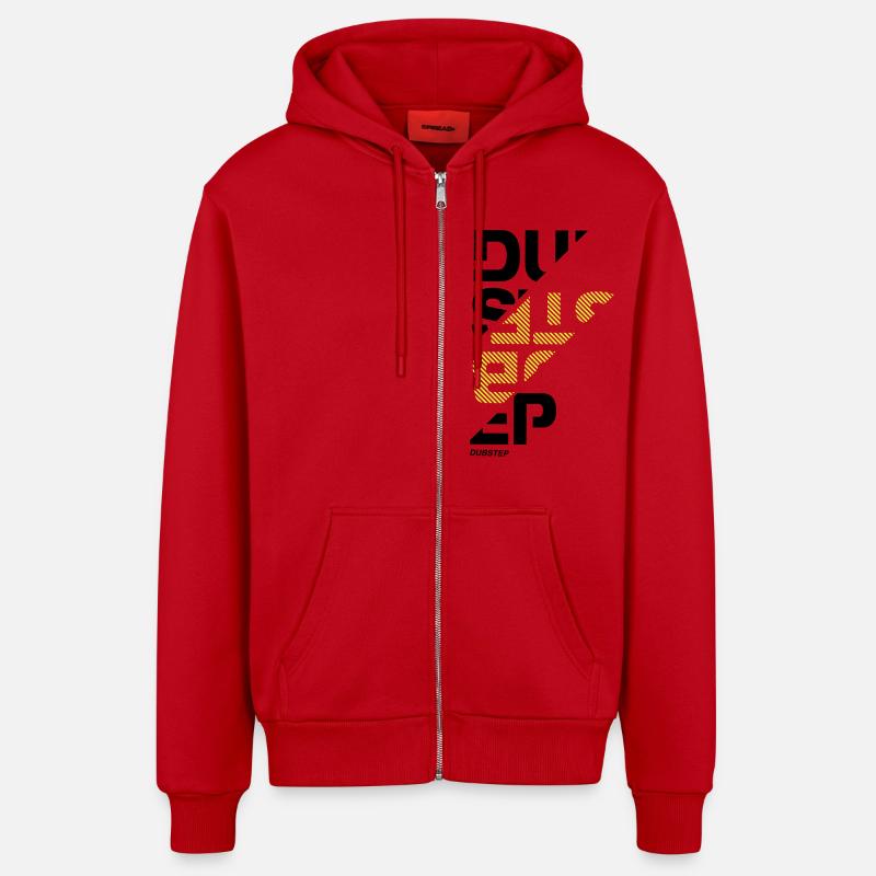 Dubstep tranches - Veste à capuche bio décontractée fabriquée en UE - rouge