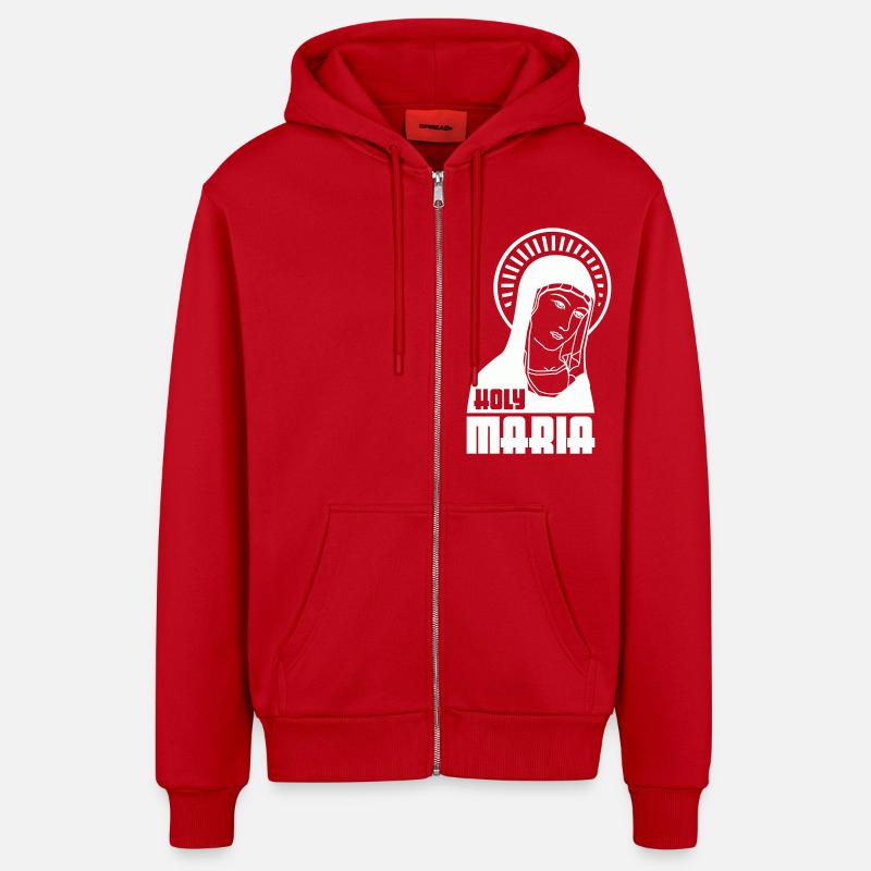 Holy Maria - Organic Relaxed Kapuzenjacke Made in EU - Rot