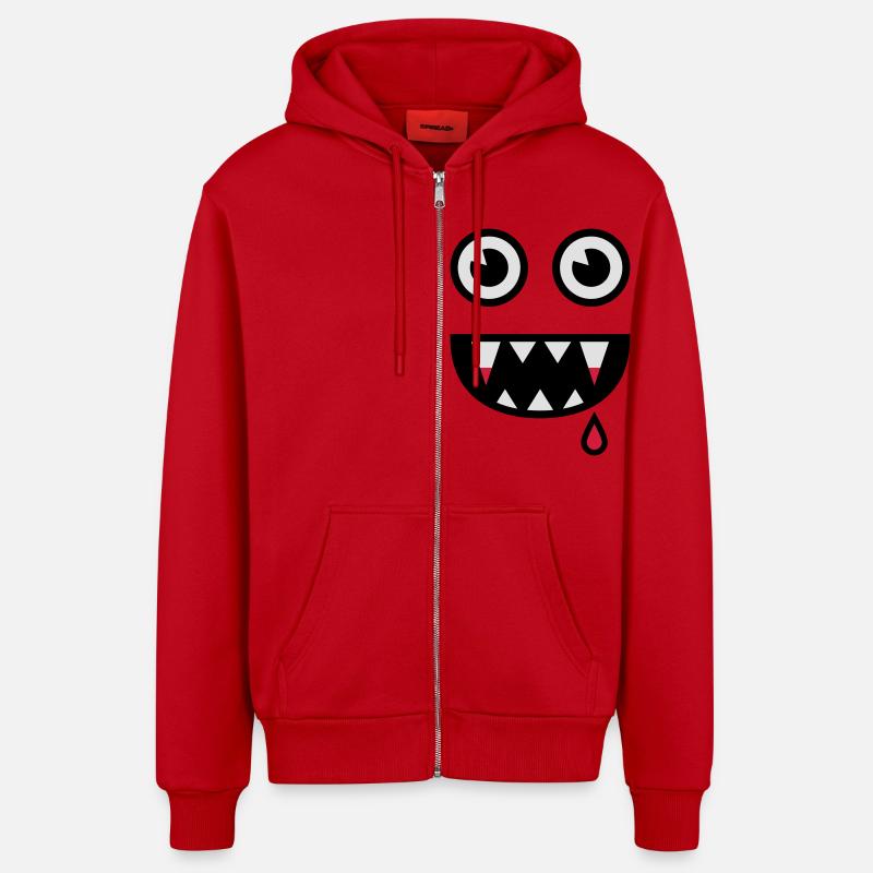 Petit vampire / Petit vampire - Veste à capuche bio décontractée fabriquée en UE - rouge