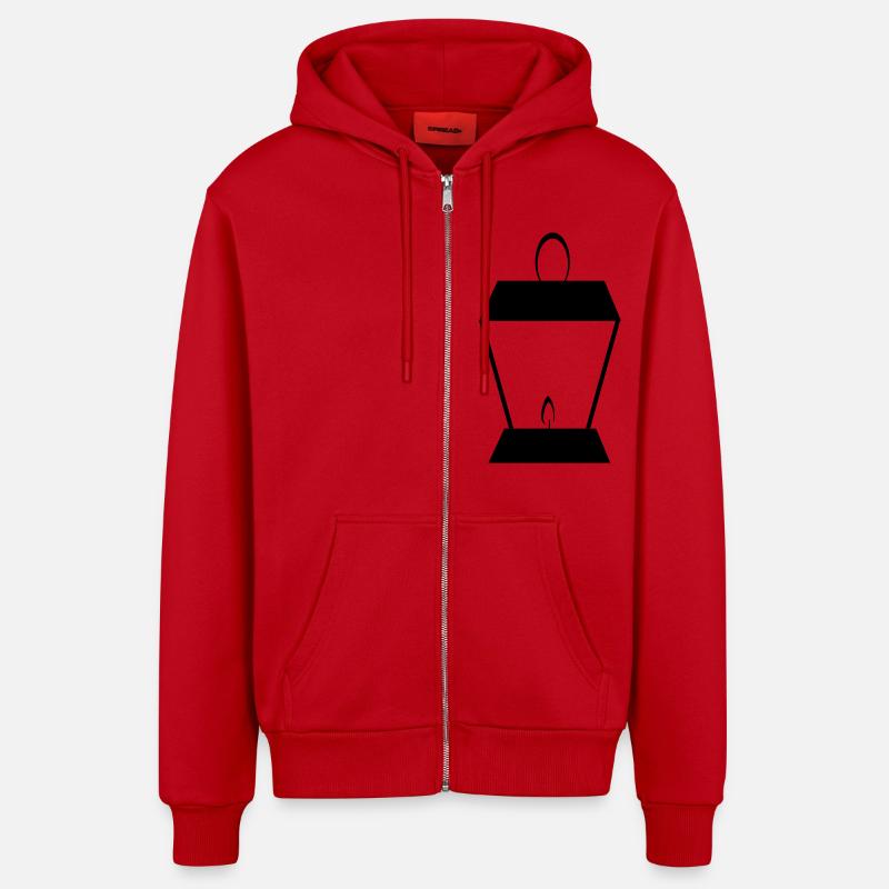 Lantern - Veste à capuche bio décontractée fabriquée en UE - rouge
