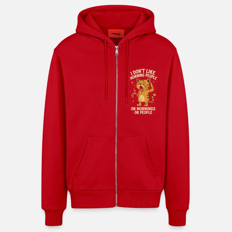 Drôle Drôle Dicton Dicton - Veste à capuche bio décontractée fabriquée en UE - rouge