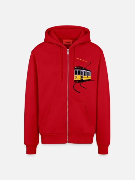 Electrico de Lisboa - Organic Relaxed Kapuzenjacke Made in EU - Rot