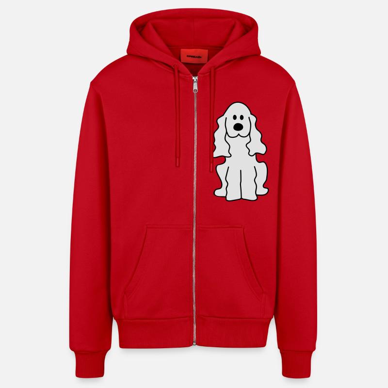 Cocker Spaniel - Organic Relaxed Kapuzenjacke Made in EU - Rot